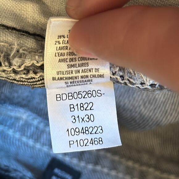 Bonobos Men's Slim Gray Acid Wash Jeans Size 31x30 - Picture 9 of 9